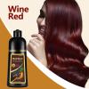 Fedulili Instant Wine Red Hair Dye Shampoo for Gray Hair 3 in 1, Natural Red Hair Color Shampoo for Women Men Colors in Minutes, Salon Home Use Hair Dye 16.9 Fl Oz (Wine red) view 2