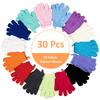 30 Pcs Exfoliating Gloves for Shower, 15 Colors Body Exfoliator Glove with Hanging Loop, Scrub Exfoliate Glove Mitt Bath Face Spa Hand Scrubber Wash Deep Scrubbing Dead Skin for Women Men, by Aisuly view 2