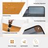 Estour Toiletry Bag for Men, Travel Essentials Travel Toiletry Bag, Water-Resistant Compact Bathroom Roll Organizer for Hygiene, Shaving kit, Gifts for men (6.Khaki Yellow (PU Leather)) view 3