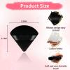 WEBBYBEAR 150 Pcs Powder Puff Face Soft Triangle Makeup Puff for Loose Powder Mineral Powder Body Powder Velour Cosmetic Foundation Wet Dry Sponge Makeup Tools (Black) view 2