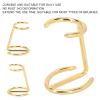 Pilipane Shaving Brush Stand Portable Standard Size Golden Alloy Men's Safety Shaver Stand Save Space view 3