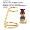 Pilipane Shaving Brush Stand Portable Standard Size Golden Alloy Men's Safety Shaver Stand Save Space view 4
