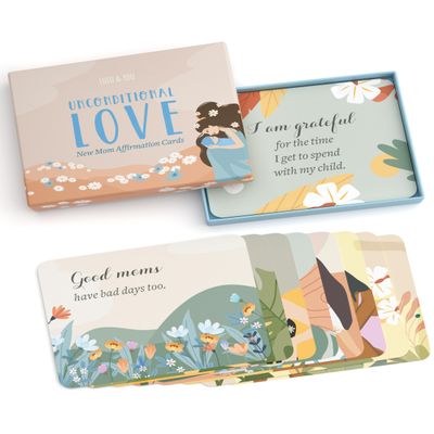 Lulu & You New Mom Affirmation Cards - Gifts for New Moms, New Mama Affirmations - New Mom Essentials Set, Affirmation Cards for Moms - 25 Empowering Postpartum Affirmation Cards