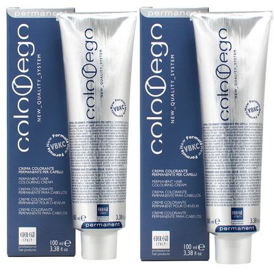 Ever Ego Color Ego permanent Cream- 3.38oz (Pack of 2) + Tail Comb (Ever Ego Color- Very Light Blonde)