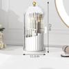 LZYLL Makeup Brush Holder Organizer with Lid-360 Rotating Luxury Cosmetic Organizer Makeup Organizer Lipstick Eyebrow Pencil Holder for Vanity Desktop Bathroom Countertop view 2
