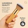 Kabuki Self Tanner Brush Ultra Soft Kabuki Makeup Brush for Face & Body, Flawless Self Tanning Tan Applicator for Liquid Cream Powder Foundation, Bronzer, Tanning Mousse & Shimmer Glow - Bamboo Handle view 4
