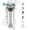 VIVITAR Metallic Cordless 3 Head Rotary Shaver, Cordless Electric Rotary Shaver for Men with Three Independently-Floating Heads, Pop-up Trimmer, and Stainless Steel Blades for Wet and Dry Uses view 2