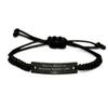This is What an Awesome Barber Looks. Black Rope Bracelet, Barber Present from Coworkers, Cheap Engraved Bracelet for Coworkers, Barber Supplies, Hair Products, Shaving Cream, Straight Razor, Beard view 1