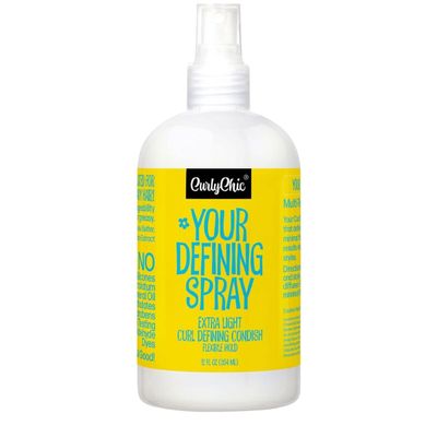 Curly Chic Your Defining Spray - Lightweight Styling Aid for Defined, Moisturized, & Frizz-Free Curls with Flexible Hold - Ideal for Coiling, Twisting, & Freestyles - Sulfates & Paraben-free Formula