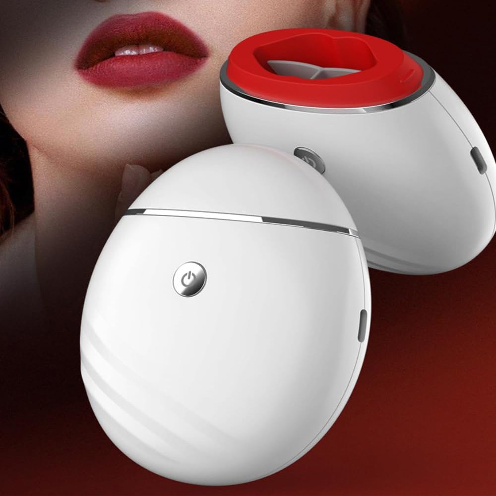 GYLRD Electric Lip Vacuum Plumper, Bigger Lip Suction Plumper Tool, Lip Plumping Device, Lip Enhancer, Lip Augmentation Beauty Device, One Button to Switch Between 3 Gears (White)