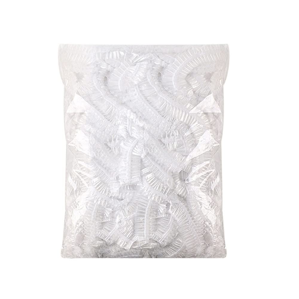 100pcs Disposable Shower Cap Elastic Mesh Shape Non-Woven Bath Hat for Eyelash Extension Clear Waterproof Hair Hat Shower Cap