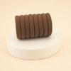100 Pack Seamless Hair Ties for Women Girls Ponytail Holders for Thick Hair (Mid-Brown) view 3