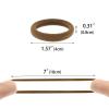 100 Pack Seamless Hair Ties for Women Girls Ponytail Holders for Thick Hair (Mid-Brown) view 4