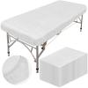 Mixweer 30 Pcs Oilproof and Waterproof Massage Table Sheets Fitted Spa 39 x 87 Inches Bed Cover Disposable Protective Sheets for Beauty Salon Skincare(White) view 1