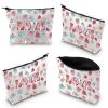 WCGXKO Sign Language Heart Makeup Bag Asl Gift Asl Interpreter Deaf Gift Gift for Asl Teacher Asl Zipper Pouch (LOVE HAND) view 3