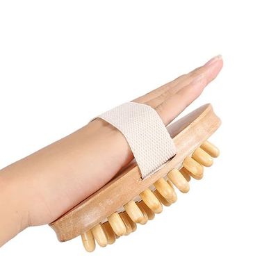 AnHua Body Anti Cellulite Massag Brush Soothing Wooden Essential Oil Spa Air Cushion Massage
