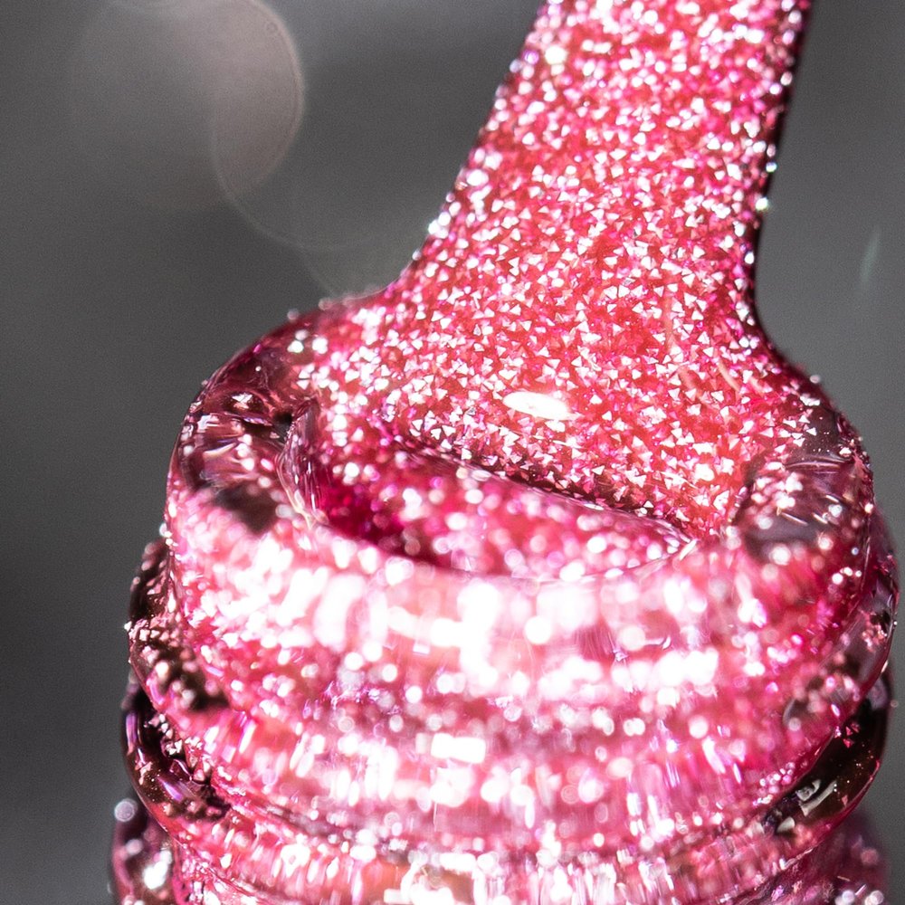 BURANO Reflective Diamond Nail Glitter Gel Polish, 7.3ml Sparkly Color Holographic Glitters Shiny Gel Polish UV Lamp Required (Dark Purple SZ16)