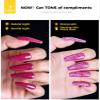 BURANO Reflective Diamond Nail Glitter Gel Polish, 7.3ml Sparkly Color Holographic Glitters Shiny Gel Polish UV Lamp Required (Dark Purple SZ16) view 3