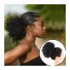 Messy Bun Hair Synthetic Afro Puff Drawstring Ponytail Extension Short Afro Kinky Curly Hair Bun Synthetic Hair Pieces Bun Extensions for Black Women Real Human Hair Buns (Color : FB12-27) view 2