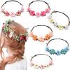 AUOCATTAIL 6 Pcs Girl Boho Flower Headband Hair Rose Gesang Wreath Floral Crown Fairy Headpiece Wedding Tour Festival Photos Accessories for Women Kids view 1