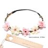 AUOCATTAIL 6 Pcs Girl Boho Flower Headband Hair Rose Gesang Wreath Floral Crown Fairy Headpiece Wedding Tour Festival Photos Accessories for Women Kids view 3
