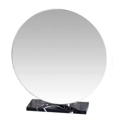 HIHELO Vanity Mirror Desktop Makeup Mirror Beauty Makeup Mirror Simple Vanity Mirror Large Desktop Mirror Modern High-Definition Mirror Desk Mirror (Color : Black, Size : L)