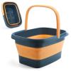 Collapsible Foot Bath Basin for Soaking Feet, 15L/4 Gallons Foot Bath Collapsible Foot Soak Tub with Handle, Sturdy Durable Plastic Foot Bucket with Massage, Portable Foot Tub view 1