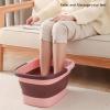 Collapsible Foot Bath Basin for Soaking Feet, 15L/4 Gallons Foot Bath Collapsible Foot Soak Tub with Handle, Sturdy Durable Plastic Foot Bucket with Massage, Portable Foot Tub view 3