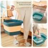 Collapsible Foot Bath Basin for Soaking Feet, 15L/4 Gallons Foot Bath Collapsible Foot Soak Tub with Handle, Sturdy Durable Plastic Foot Bucket with Massage, Portable Foot Tub view 4