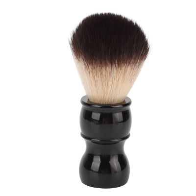 Men Shaving Brush for Home Salon, Ergonomic Beard Brush with Resin Handle and Nylon Soft Hair, Portable Easy Cleaning Shave Brush for Face Grooming, Skin Friendly Barber Brush for Dirt Removal