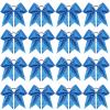 16PCS 8" Large Glitter Cheer Bows for Cheerleaders, CN Sparkly Hair Bows with Elastic Hair Ties Accessories for Teens Girls Women Cheerleading Softball Competition Sports (Blue) view 1