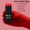 BOBISUKA Pro Red Face & Body Paint Stick, Blendable Red Eyeblack Painting Sticks for Sports, Facepaints for Halloween Makeup Clown Joker Devil Cosplay Special Effects Costume SFX Party view 2