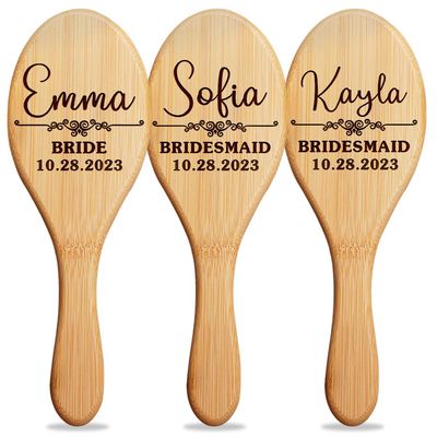 Set of 3 Personalized Massage Combs, Bridal Party Proposal Gift, Perfect for Maid of Honor, Bridesmaids, and Women