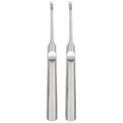 COHEALI 2pcs Cuticle Fork Trimmer Stainless Steel Nail Cuticle Pusher Remover Dead Skin Removal Fork Pedicure Manicure Nail Cleaner Tool for Fingernail Toenails