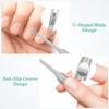 COHEALI 2pcs Cuticle Fork Trimmer Stainless Steel Nail Cuticle Pusher Remover Dead Skin Removal Fork Pedicure Manicure Nail Cleaner Tool for Fingernail Toenails view 3