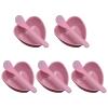 5 Sets Plastic Heart Shaped Facial Mask Mixing Bowl with Stirring Spatula Facemask Bowl Mud Mask Mixing Bowl DIY Skin Care Mixing Tool Kit for Lady Women Home Beauty Salon Use, Pink view 1