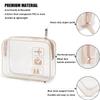 MODENGKONGJIAN TSA Approved Toiletry Bag, 3 Pcs Clear Toiletries Bags Quart Size Travel Makeup Cosmetic Bag for Women Men, Carry on Airport Airline Compliant Bag (Flesh Pink) view 2