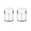 ASEVAT 2 Pack Airless Pump Jar, Refillable Cream Jar, 1.7 oz Moisturizer Pump Dispenser, Vacuum Bottle Dispenser, Travel Containers for Lotions and Creams Moisturizer (White) view 1
