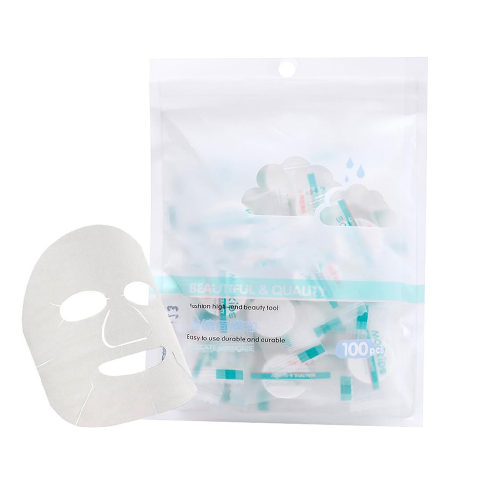FRCOLOR 100 pcs Compressed Facial Mask Sheet DIY Facial Mask Paper Cotton Skin Care Mask Sheet for Women Home Travel