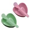 2 Sets Plastic Heart Shaped Facial Mask Mixing Bowl with Stirring Spatula Facemask Bowl Mud Mask Mixing Bowl DIY Skin Care Mixing Tool Kit for Lady Women Home Beauty Salon Use, Pink, Green view 1