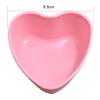 2 Sets Plastic Heart Shaped Facial Mask Mixing Bowl with Stirring Spatula Facemask Bowl Mud Mask Mixing Bowl DIY Skin Care Mixing Tool Kit for Lady Women Home Beauty Salon Use, Pink, Green view 3