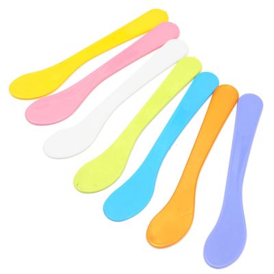 20 Pcs Plastic Cosmetic Spatula Cosmetic Mask Mixing Spoon Spatula Facemask Stirrer Mixing Spatula Cosmetic Spoon Spatulas Makeup Applicator Spatula Facial Cream Scoop for Home Salon, Color Random