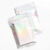 100PCS Rainbow Holographic Double-Sided Zipper Bags for Cosmetics and Makeup (10x15cm (4x6") (8.5x13cm (3.3x5.1")) view 1