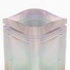 100PCS Rainbow Holographic Double-Sided Zipper Bags for Cosmetics and Makeup (10x15cm (4x6") (8.5x13cm (3.3x5.1")) view 4