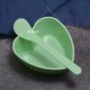 2 Sets Plastic Heart Shaped Facial Mask Mixing Bowl with Stirring Spatula Facemask Bowl Mud Mask Mixing Bowl DIY Skin Care Mixing Tool Kit for Lady Women Home Beauty Salon Use, Green view 3