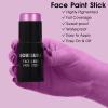 BOBISUKA Purple Face Body Paint Stick, Cream Blendable Eye Black Sticks for Sports, Waterproof Facepaints Foundation for Halloween Special Effects Ursula Widowmaker Dabi Cosplay Costume Parties SFX Makeup Kit view 2