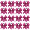 16PCS 8" Large Glitter Cheer Bows for Cheerleaders, CN Sparkly Hair Bows with Elastic Hair Ties Accessories for Teens Girls Women Cheerleading Softball Competition Sports (Hot Pink) view 1