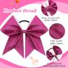 16PCS 8" Large Glitter Cheer Bows for Cheerleaders, CN Sparkly Hair Bows with Elastic Hair Ties Accessories for Teens Girls Women Cheerleading Softball Competition Sports (Hot Pink) view 3
