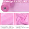 Buryeah 1 Roll 50 Pieces Disposable Non Woven Bed Sheets Massage Table Sheets Lash Bed Cover for Spa, Tattoo, Beauty Salon, Hotels, 32 x 71 Inch(Pink) view 4