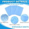 Mixweer 30 Pcs Oilproof and Waterproof Massage Table Sheets Fitted Spa 39 x 87 Inches Bed Cover Disposable Protective Sheets for Beauty Salon Skincare(Blue) view 3